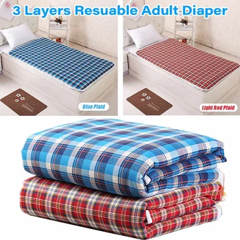 

3 sizes Kids Adult Washable Reusable Protector Waterproof Underpad Bed Pad Polyester For Incontinence Patient Pad Cover Mattress