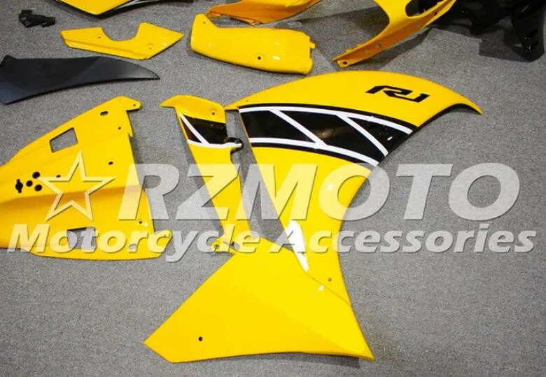 4 подарки ABS литья под давлением Обтекатели комплект подходит для YAMAHA YZF-R1 2013 12 13 14 R1 обтекатель набор на заказ желтый черный