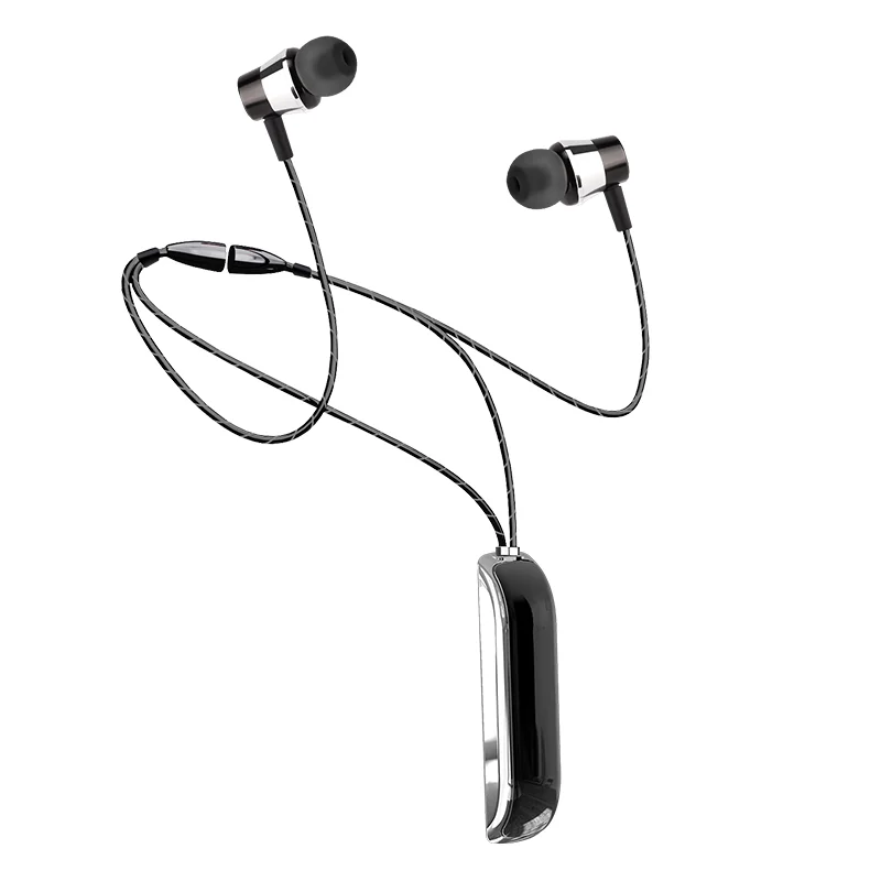 Black1 Bluetooth наушники с автоспуском двойной стерео звук Беспроводные спортивные наушники ожерелье TWS вкладыши пара гарнитуры для влюбленных - Цвет: Black1