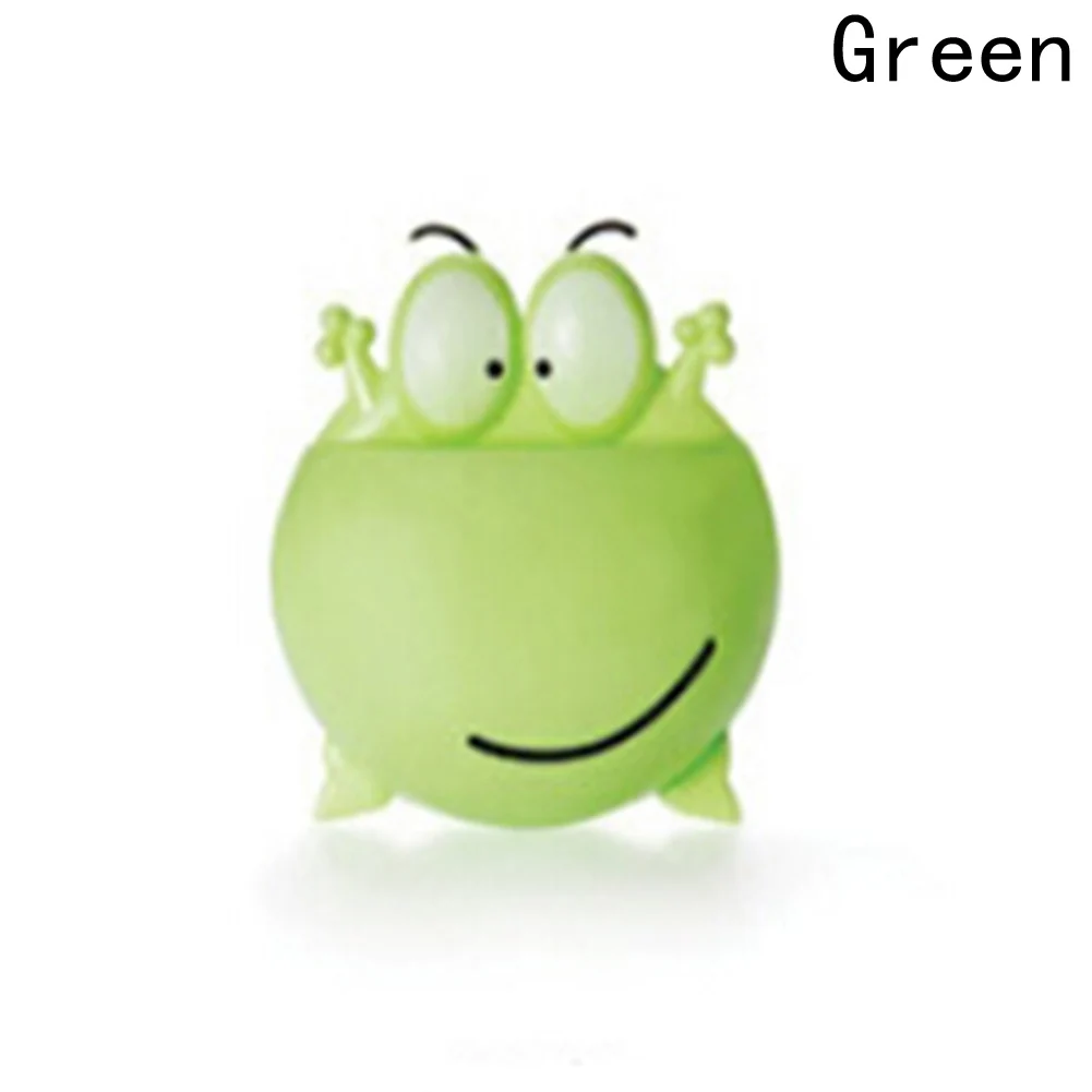 Green Прекрасный мультфильм лягушки форме зубная щетка Зубная паста держатель присоски типа зубной щетки держатель ванной инструмент - Цвет: Green