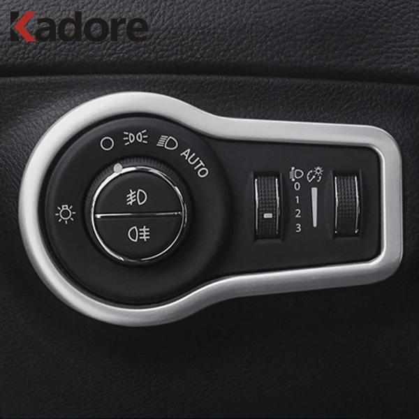 Для Jeep Compass 2017 2018 2019 2020 ABS накладка на кнопки переключателя фары аксессуары для