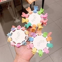 

10PCS/Set Baby Girls Hairwear Cute Plastic Hairpins Mini Hair Claw Clips Hair Beads Headwear Hair Accessories Cheap Stuff