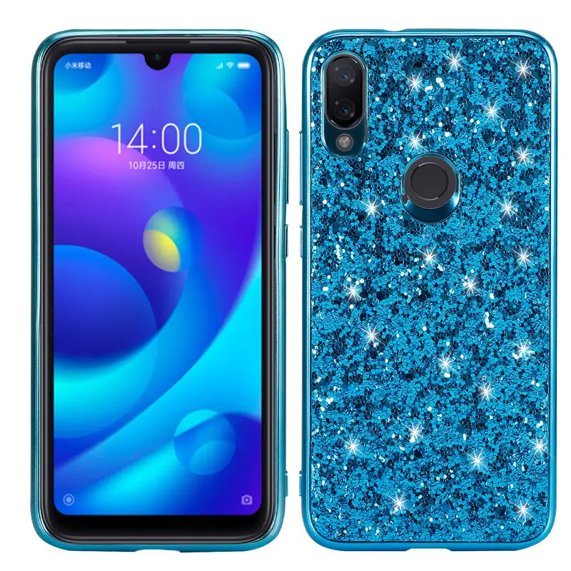 Чехол для Xiaomi Mi Play блестящий Блестящий Мягкий силиконовый чехол телефона
