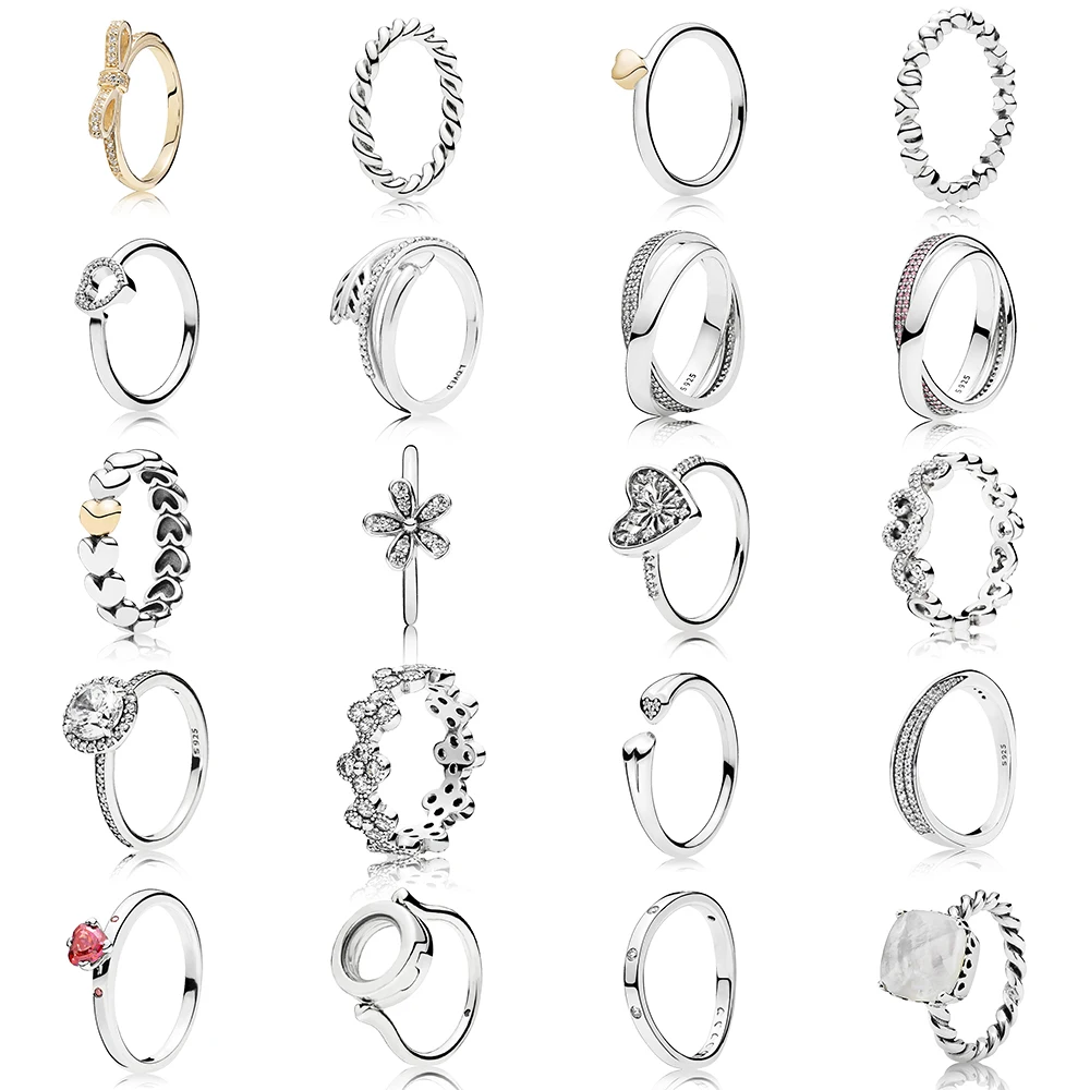 

925Sterling Silver Staggered Twistable Stackable Ring Series Suitable For Diy Original Woman Gift Merry Christmas Jewelry