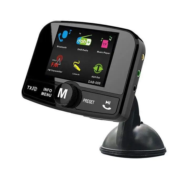 Автомобильный fm-передатчик dab цифровой радио 5V 15m MP3 2040-2480MHz 64GB 0.9dB Hands-free 95% 10Hz вызов 0.1A комплект
