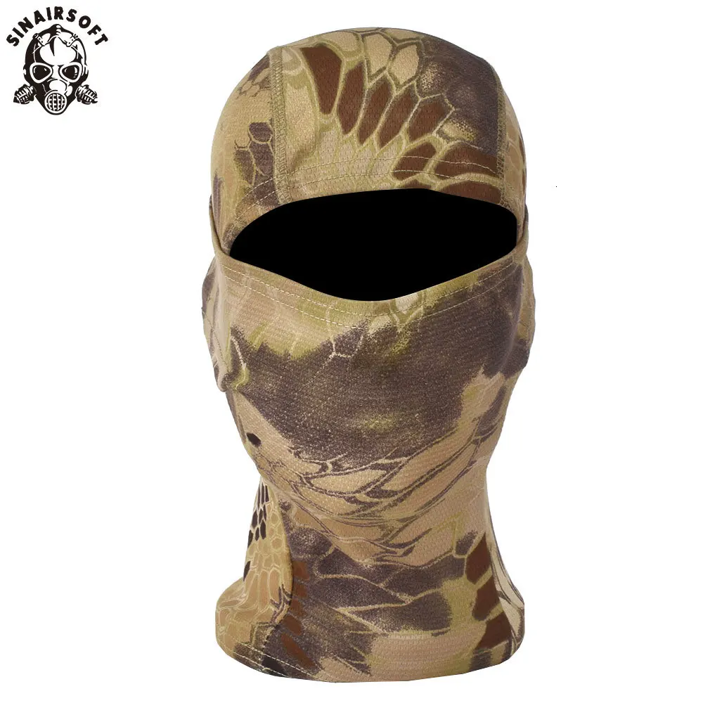 SINAIRSOFT Камуфляж армии Велоспорт подшлемник Балаклава шапки полный уход за кожей лица маска Велосипедный спорт кепки альпинизм для