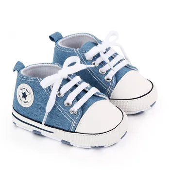 Baby Canvas Classic Sneakers Newborn Print Star Sports Baby Boys Girls First Walkers Shoes Infant Toddler Anti-slip Baby Shoes 1