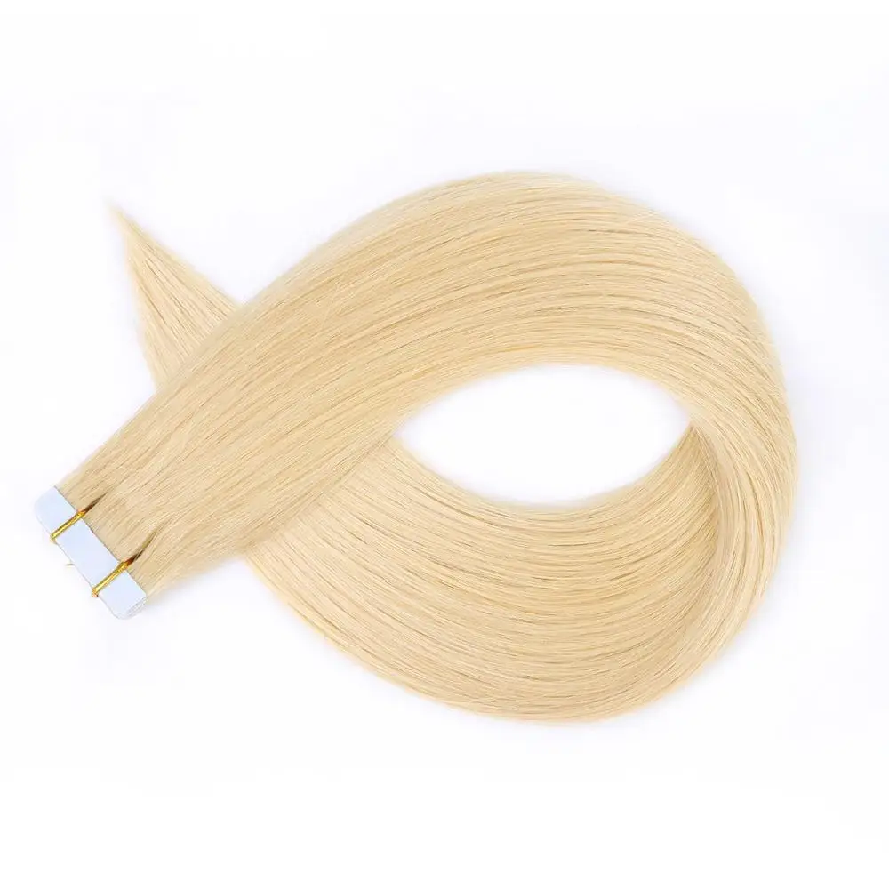 EVAGLOSS, натуральные человеческие волосы для наращивания на Клейкой Ленте, 10 шт., 20 шт., 40 шт., клейкие волосы для наращивания на Клейкой Ленте, 12 дюймов/16 дюймов/20 дюймов - Цвет: #613