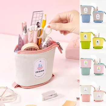 

School Stationery Supplies Fruit Pencil Box Canvas Cute Big Pencilcase Students Large Capacity Multifunctional Pencilcase Bag