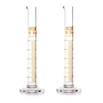 

2Pcs 5ml Glass Measuring Cylinder Graduated & Spout Mouth Lab Chemitry Glassware