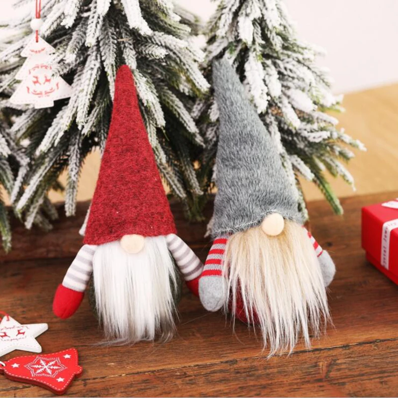 19.5*12CM Christmas Decorations Christmas Pendant Faceless Doll Christmas Tree Pendant Gift Rudolph Doll