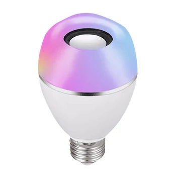 

E27 Multifunction Cafe Home 12W Color Changing Restaurant Party With Bluetooth Speaker Bar RGB Dimmable LED Smart Light Bulb