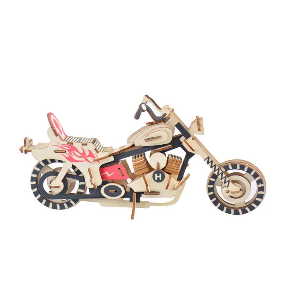 3D Пазл сделай сам креативная модель мотоцикла BThunderbolt Harley деревянная набор для