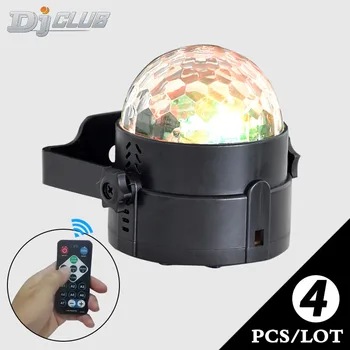 

Mini Remote Rgb Led Crystal Magic Rotating Ball Stage Lights Sound Activated Disco Light Music Christmas Ktv Party
