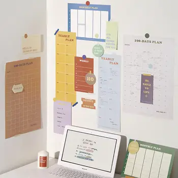 

2020 Plan 100 Day Month Plan Weekly Schedule Wall Sticker Innovative Learning Calendar Wall Sticker Poster For Office School