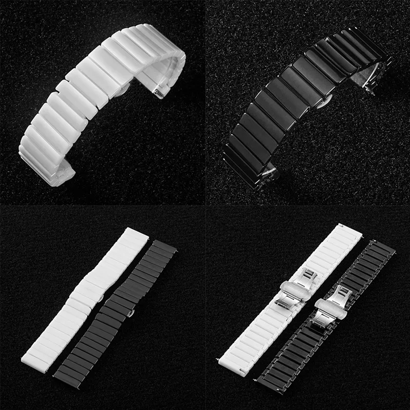 

Watchband Ceramic Bracelet Wristwatch Push Button Hidden Clasp Strap Replacement Accessories For Apple Smartwatch 2nd Generation
