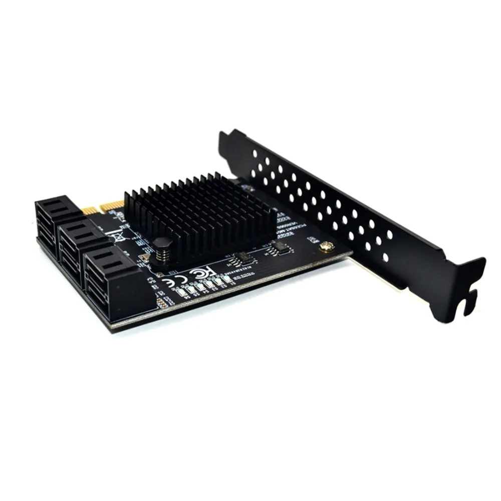 XT-XINTE 6 портов SATA 3,0 Для PCIe Плата расширения PCI express SATA адаптер SATA 3 конвертер с теплоотвода 88SE9215 чип для HDD