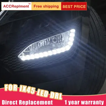 

LED Daytime Running Lights For Hyundai IX45 2013-2015 High brightness LED DRL guide LED Fog light With Turn Signal Light