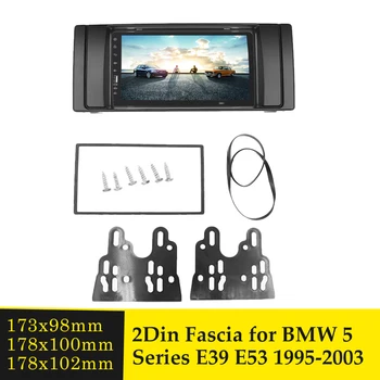 

2 Din Car Stereo Radio Fascia for BMW 5 Series E53 E39 1995-2003 Double Din DVD Adapter Panel Bezel Plate Frame Dash Mount Kit
