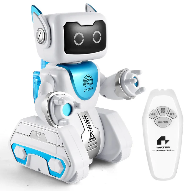 Water And Electric Mix RC Robot Fingerprint Recognition Touch Sensing Obstacle Avoidance Sing And Dance Flash Eye RC Toy For Kid 6