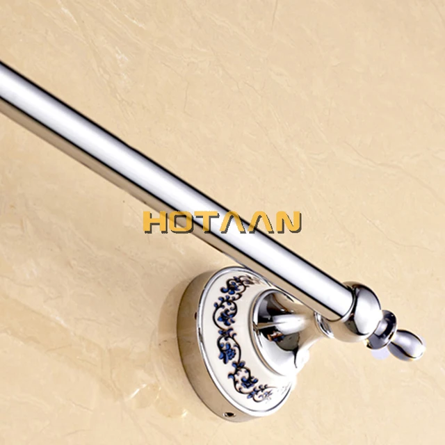 Luxury Towel Rack Wall Mounted Bathroom Accessories Set Ceramic Stainless  Steel Bath Hardware Sets Chrome Toilet Brush Holder - Price history &  Review, AliExpress Seller - HOTAAN China2 Store