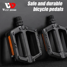 

WEST BIKING Ultralight Bicycle Pedals High Strength Plastic Nylon Seal Bearing Non -slip Pedals for MTB Road Bike Accessories