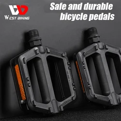 WEST BIKING Ultralight Bicycle Pedals High Strength Plastic Nylon Seal Bearing Non -slip Pedals for MTB Road Bike Accessories