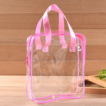

Waterproof Transparent PVC Bath Cosmetic Bag Women Make Up Case Travel Zipper Makeup Beauty Wash Organizer Toiletry Storage Kit