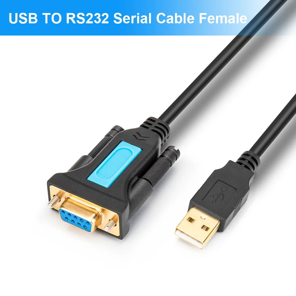 Переходник с USB на гнездо RS232 набором микросхем PL2303 DB9 для Windows XP Vista 7 8 10 Mac OS