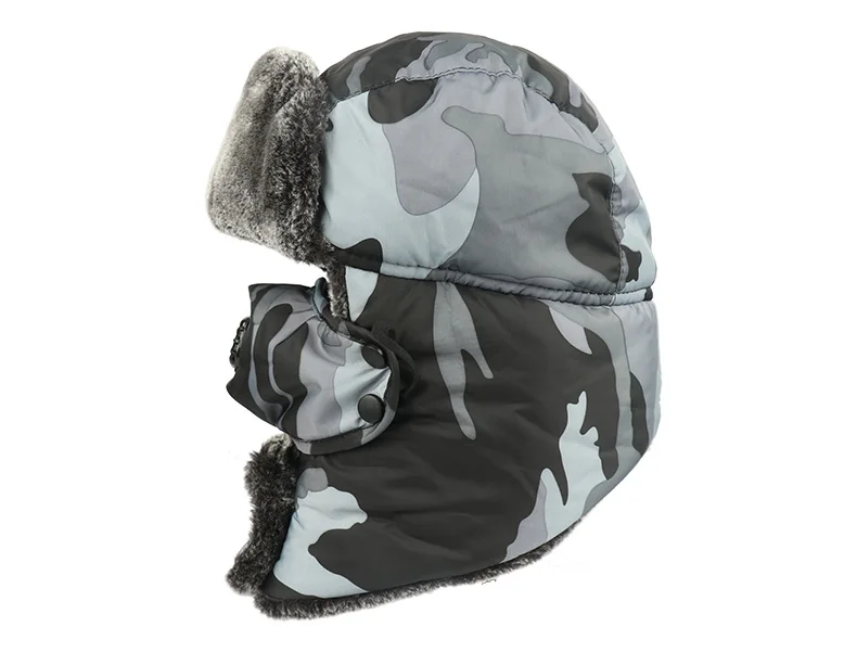 mad bomber trapper hat CAMOLAND Unisex Camouflage Bomber Hat Russia Ushanka Trapper Cap Male Waterproof Faux Fur Earflap Winter Snow Skiing Hats mens winter bomber hats