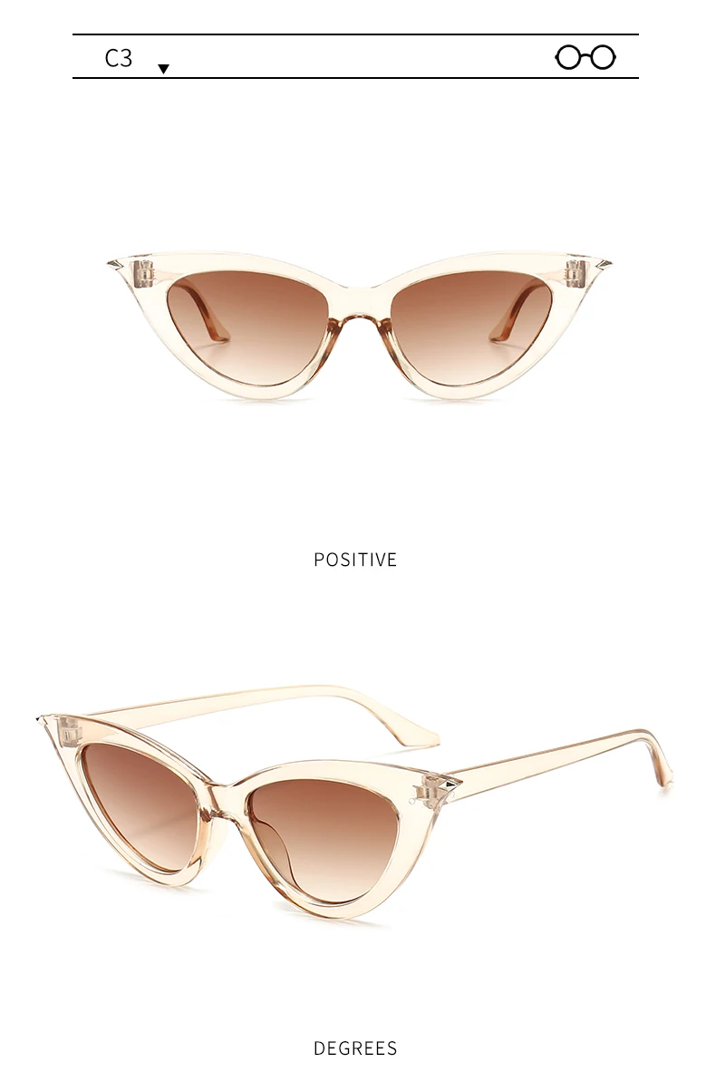 Sunglow 2021 Classic Cat Eye Women Sunglasses Fashion Retro Sun Glasses Lightweight Shades for Female Recreational Style round sunglasses
