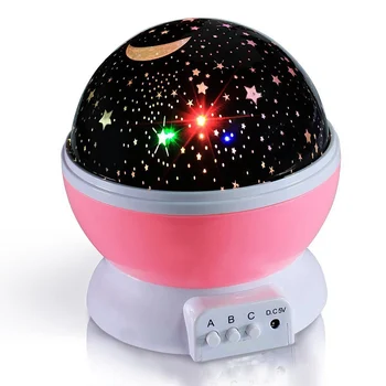

LED Projector Star Moon Night Light Sky Rotating Battery Operated Nightlight Lamp For Children Kids Baby Bedroom Nursery Gifts