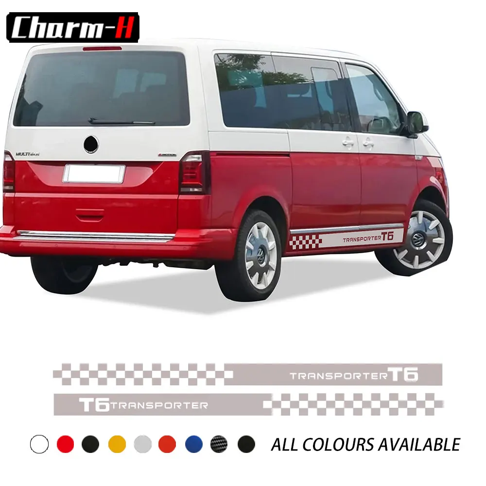 Наклейки на дверь автомобиля боковую юбку полосы наклейки для Volkswagen VW Transporter Multivan