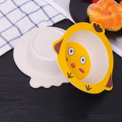 Bol créatif pour bébé Animal, vaisselle en Fiber de bambou, dessin animé pour enfants, alimentation, vaisselle pour enfants 