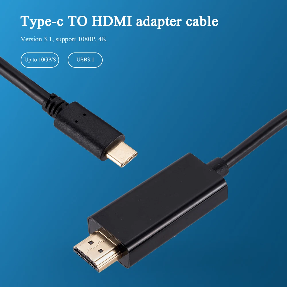 1 8 m USB 3 к HDMI кабель монитора проектора HDTV Тип C 4K 1080P конвертер|Адаптеры Type-C| |
