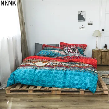 

Bohemian Cotton 3d Comforter Bedding Sets Luxury Boho Duvet Cover Set Pillowcase Queen King Size Bedlinen Bedspread
