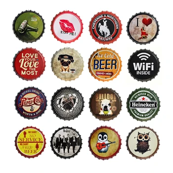 

I Love China WiFi Inside Beer Bottle Cap Sign Iron Plate Paintings Retro Beer Brand Indoor Wall Decor Metal Plaques Tin Signs
