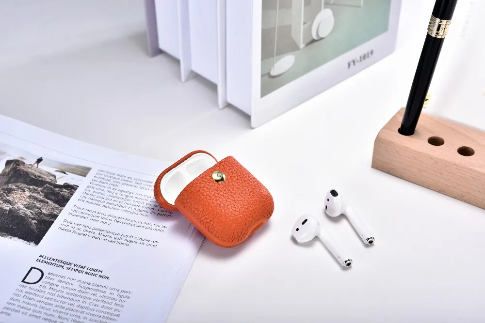 Чехол из натуральной кожи для AirPods 2 Bluetooth беспроводной чехол для наушников Роскошный чехол для Apple AirPods 1 2 защитный чехол