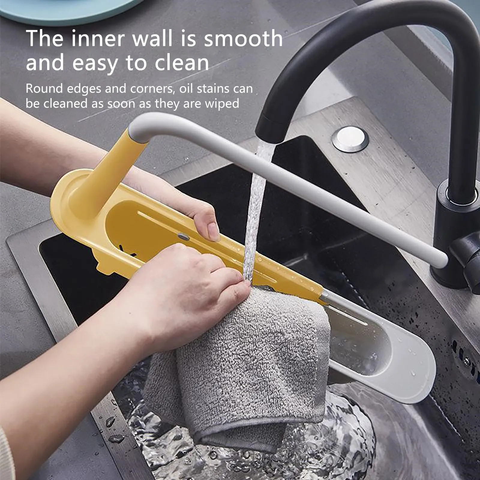Ripiano telescopico per lavello, organizer per lavelli da cucina, porta sapone e spugna, cestello portaoggetti per lavello, accessori per utensili da cucina_voghion.com