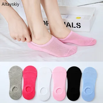 

Sock Slippers Women Solid Candy Colors Thin Breathable Transparent Womens Socks Deodorant High Elasticity Simple All-match Soft