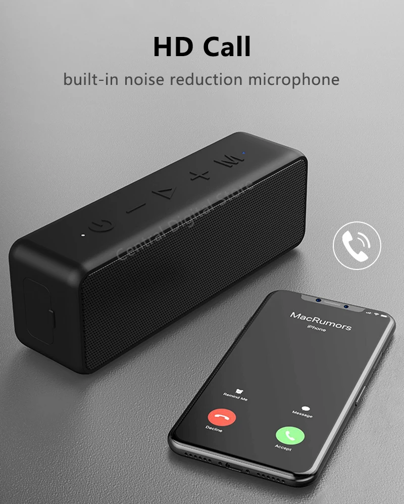 TWS беспроводной Bluetooth динамик 20 Вт портативный небольшой открытый IPX7 водонепроницаемый HiFi бас громкий динамик микрофонный Сабвуфер Soundbox