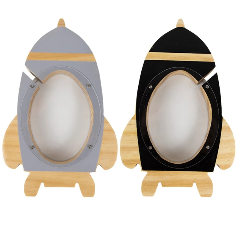 Большая сделка деревянная ракета Копилка Скандинавия украшение для детской