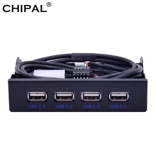 CHIPAL 4 порта USB 2,0 концентратор USB2.0 адаптер PC Передняя панель расширения кронштейн с 10Pin кабель для рабочего стола 3,5 дюймов FDD флоппи-отсек
