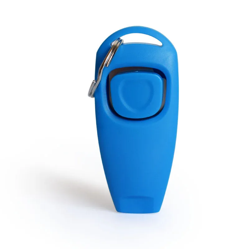 LIGHT BLUE Комбинированный кликер для собак и свисток, дрессировщик животных нажмите щенка с направляющей, с кольцом для ключей - Цвет: LIGHT BLUE