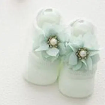 

Baby Socks 0-24 Months Toddler Girls Ankle Socks Lace Bow Tie Ruffled Trim Non Slip Cotton Crew Socks