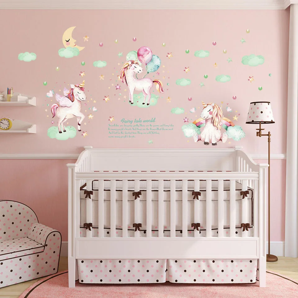 Unicorn Wall Stickers For GIrl Room