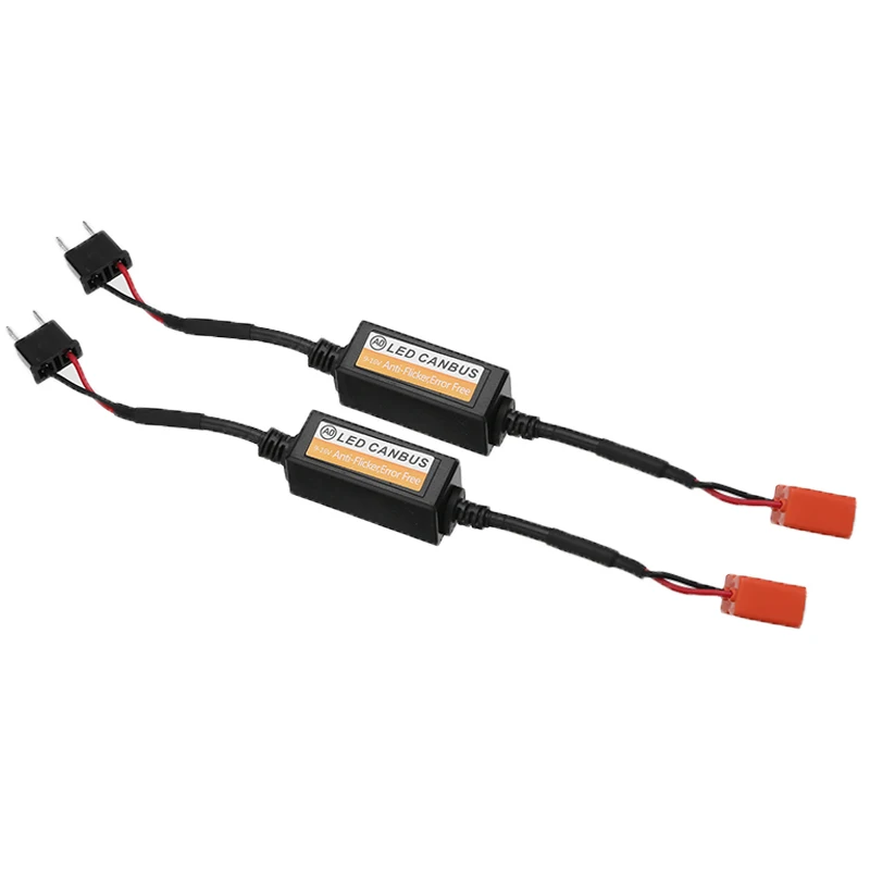 2PCS Car Auto H7 Headlight LED Canbus Decoder Canceller Error Free Resistor Anti Flicker DC 9V-16V For Fog Lamp Head Lights