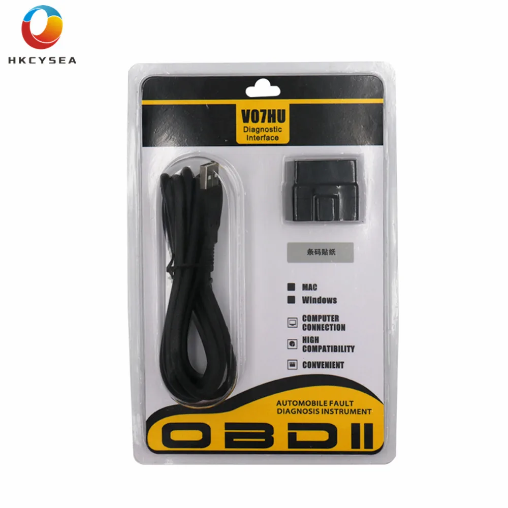 USB ELM327 V1.5 V07HU PIC18f25k80 + FT232RL чип RS232 порт на ПК ELM 327 Автомобильный диагностический