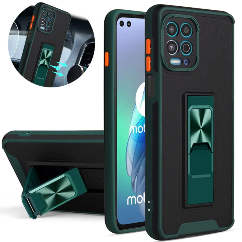 Прочный бронированный автомобильный Магнитный чехол с кольцом для Motorola G100 G10 G20 G30