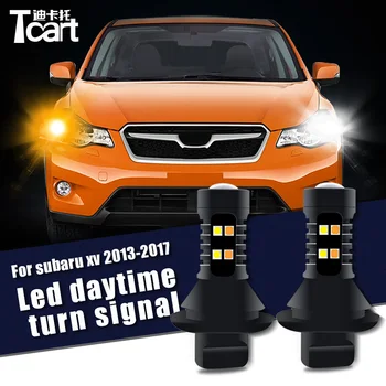 

Tcart T20 7440 led drl Turn Signal Lights for subaru xv 2013-2017 daytime running lights car accessories